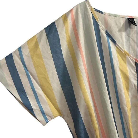 Emery Rose Women's Striped V-Neck Romper Multicolor XL Summer - Picture 6 of 14